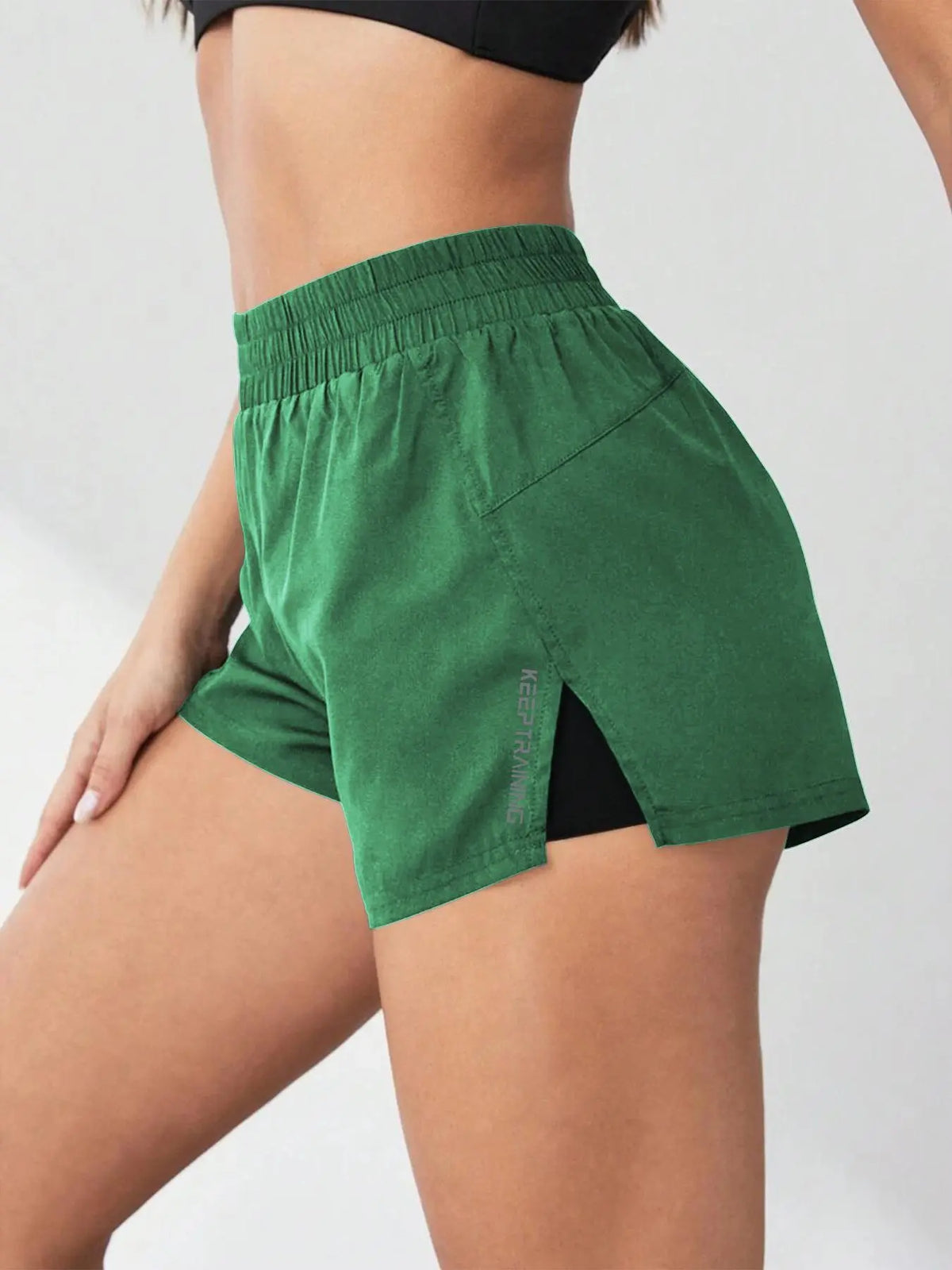 Women'S 2 in 1 Pocket Design Shorts, Casual Comfy Breathable Running Training Shorts for Yoga Gym Workout Running, Ladies Summer Athletic Bottoms for All Seasons, Gym Sports Shorts