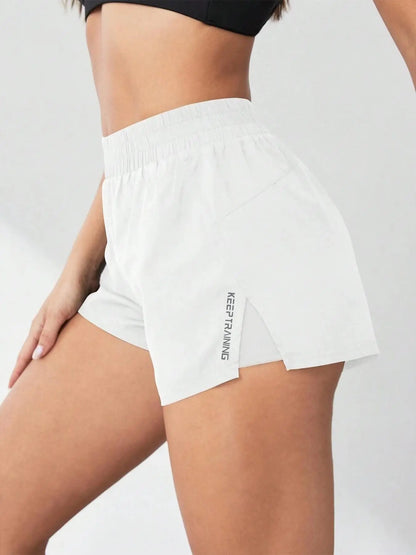 Women'S 2 in 1 Pocket Design Shorts, Casual Comfy Breathable Running Training Shorts for Yoga Gym Workout Running, Ladies Summer Athletic Bottoms for All Seasons, Gym Sports Shorts