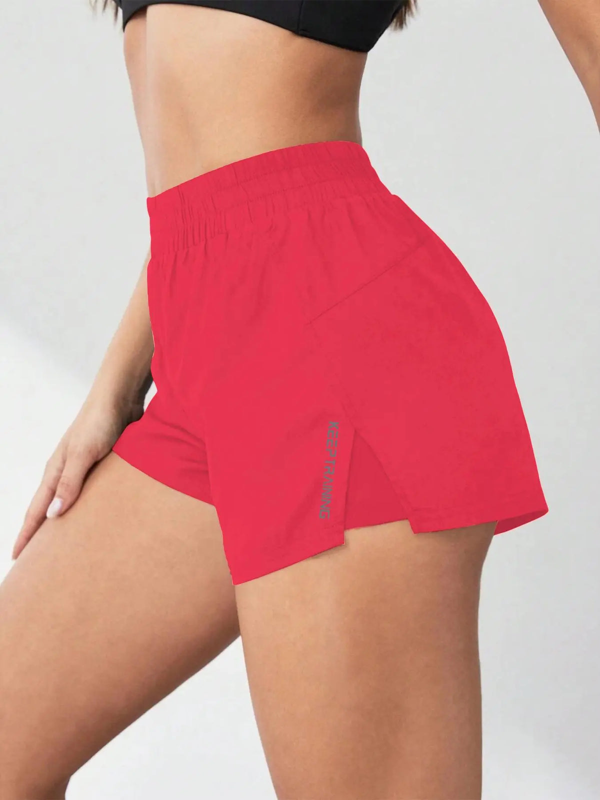 Women'S 2 in 1 Pocket Design Shorts, Casual Comfy Breathable Running Training Shorts for Yoga Gym Workout Running, Ladies Summer Athletic Bottoms for All Seasons, Gym Sports Shorts