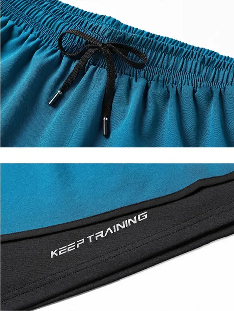 Men’S 4-Pack 2-In-1 Quick-Dry & Athletic Running Shorts with Built-In Liner - Lightweight Loose-Fit 2-Layered Activewear (Black+Dark Blue+White+Neon Green), 4 Pairs to Rotate, Versatile & Stylish for Gym Training