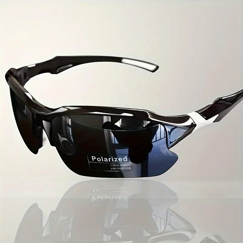 Unisex 4-Pack Sporty Eyewear, Polarized UV400 Windproof Anti-Glare Sunglasses with UV Protection for Running, Driving, Hiking Running Sunglasses, Lightweight Outdoor Sports Shades