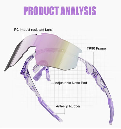 Y2K Trendy Sports Sunglasses, 31G Ultra-Light TR90 Frame, Running & Cycling Sports Eyewear