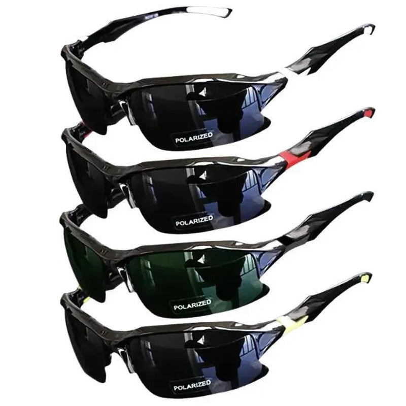 Unisex 4-Pack Sporty Eyewear, Polarized UV400 Windproof Anti-Glare Sunglasses with UV Protection for Running, Driving, Hiking Running Sunglasses, Lightweight Outdoor Sports Shades